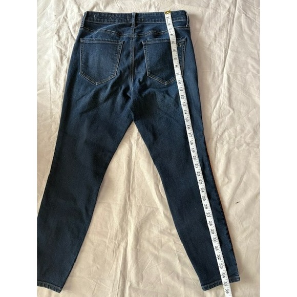 Jessica Simpson Adored High Rise Ankle Jeans Women's Sz 27 Metallic Side Stripe - Picture 15 of 16